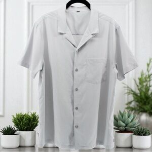 Vuori Classic Gray Short Sleeve Button Down Shirt‎ Coastal Athletic Men's S